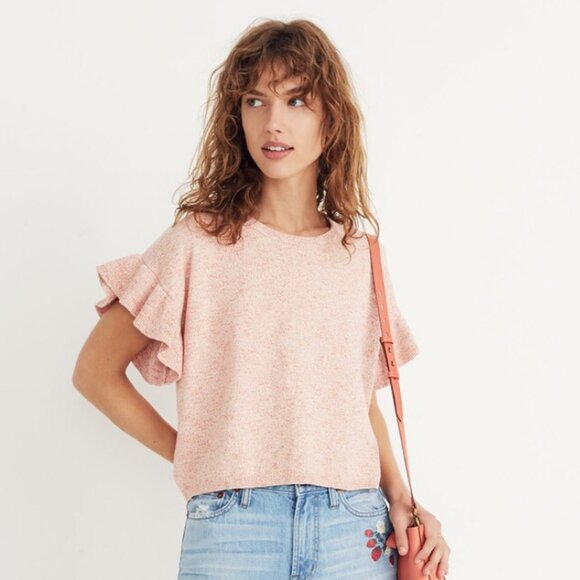 Madewell Sweaters - Madewell Ruffle-Sleeve Sweater Tee